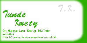 tunde kmety business card